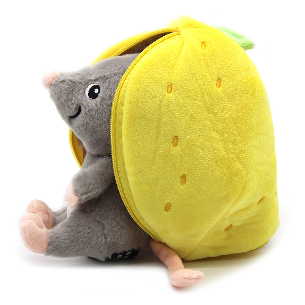 Les Deglingos Flipetz Rocket Peluche Topo Limone Reversibile