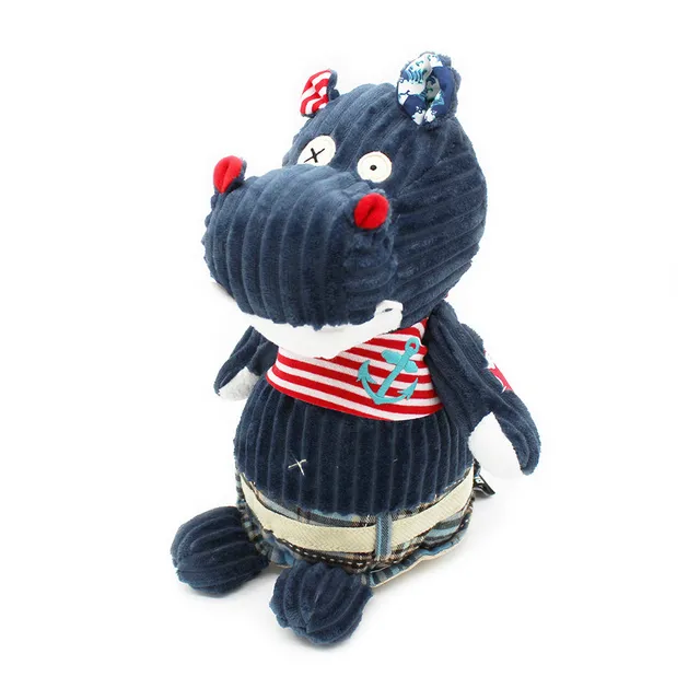 Les Déglingos Originals peluche Hippipos ippopotamo blu