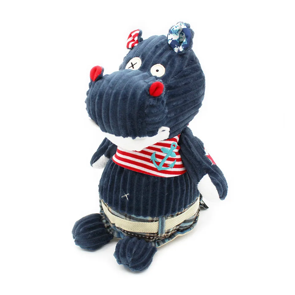 Les Déglingos Originals peluche Hippipos ippopotamo blu
