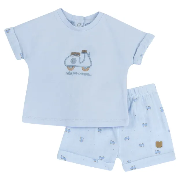 Chicco set maglietta e pantaloncini completo neonato lavabile