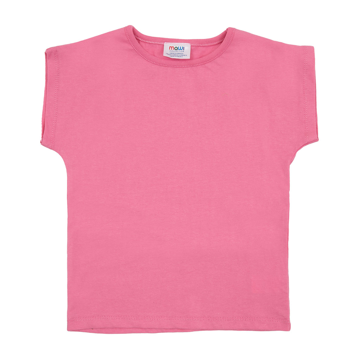 T-Shirt Giromanica Bimba Rosa Tinta Unita
