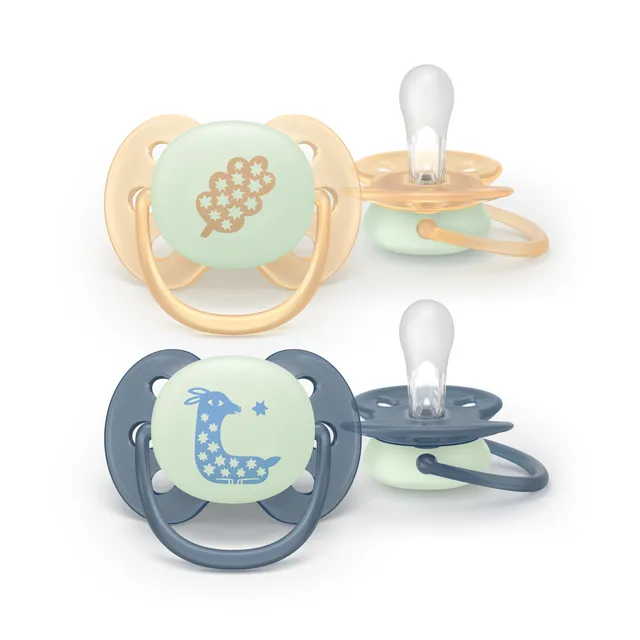 Philips Avent Ultra Soft Notte 0-6m Ciuccio x2 Sensibile