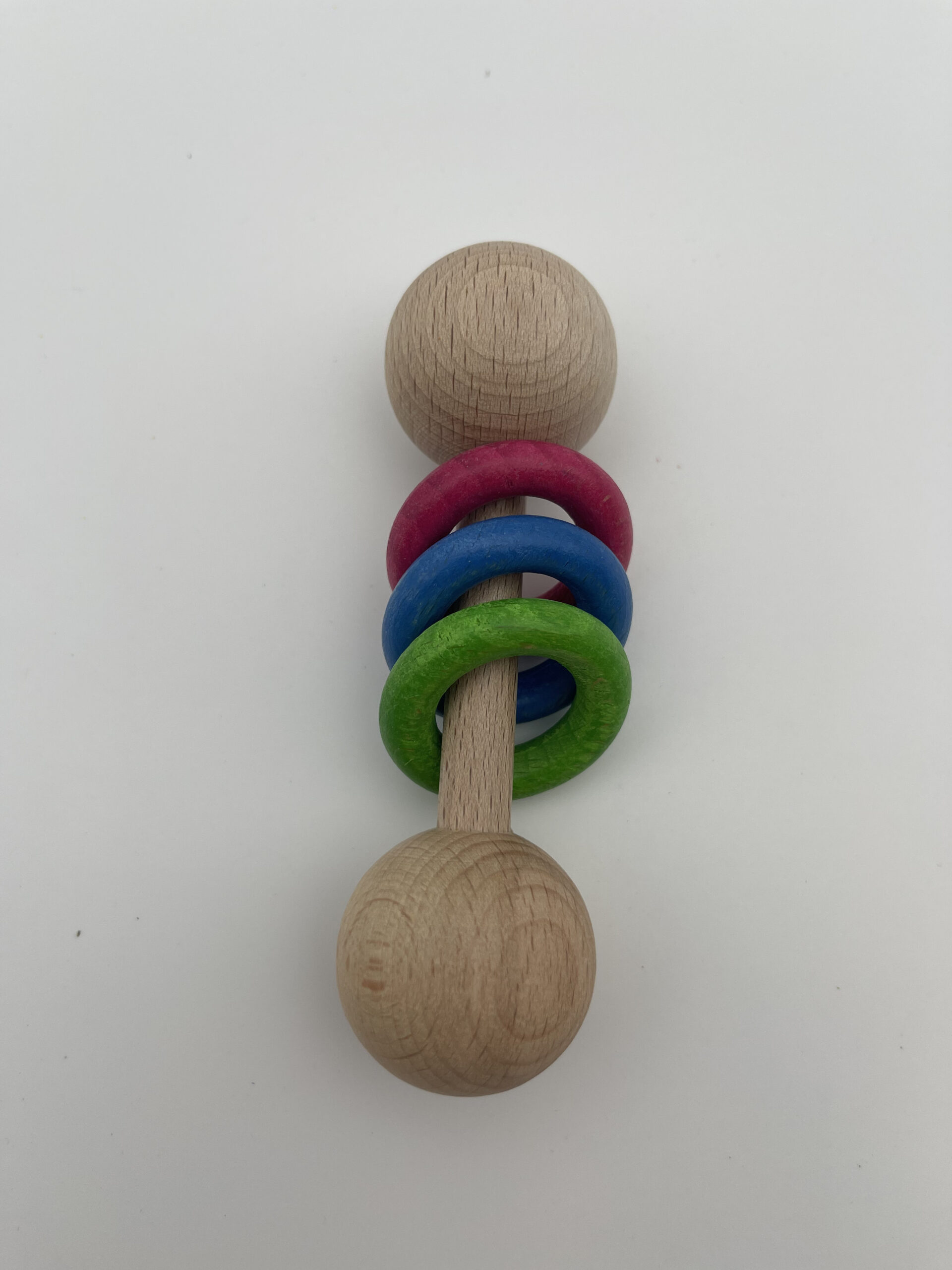 The Dida Sonaglio in Legno 3 Anelli Colorati Faggio