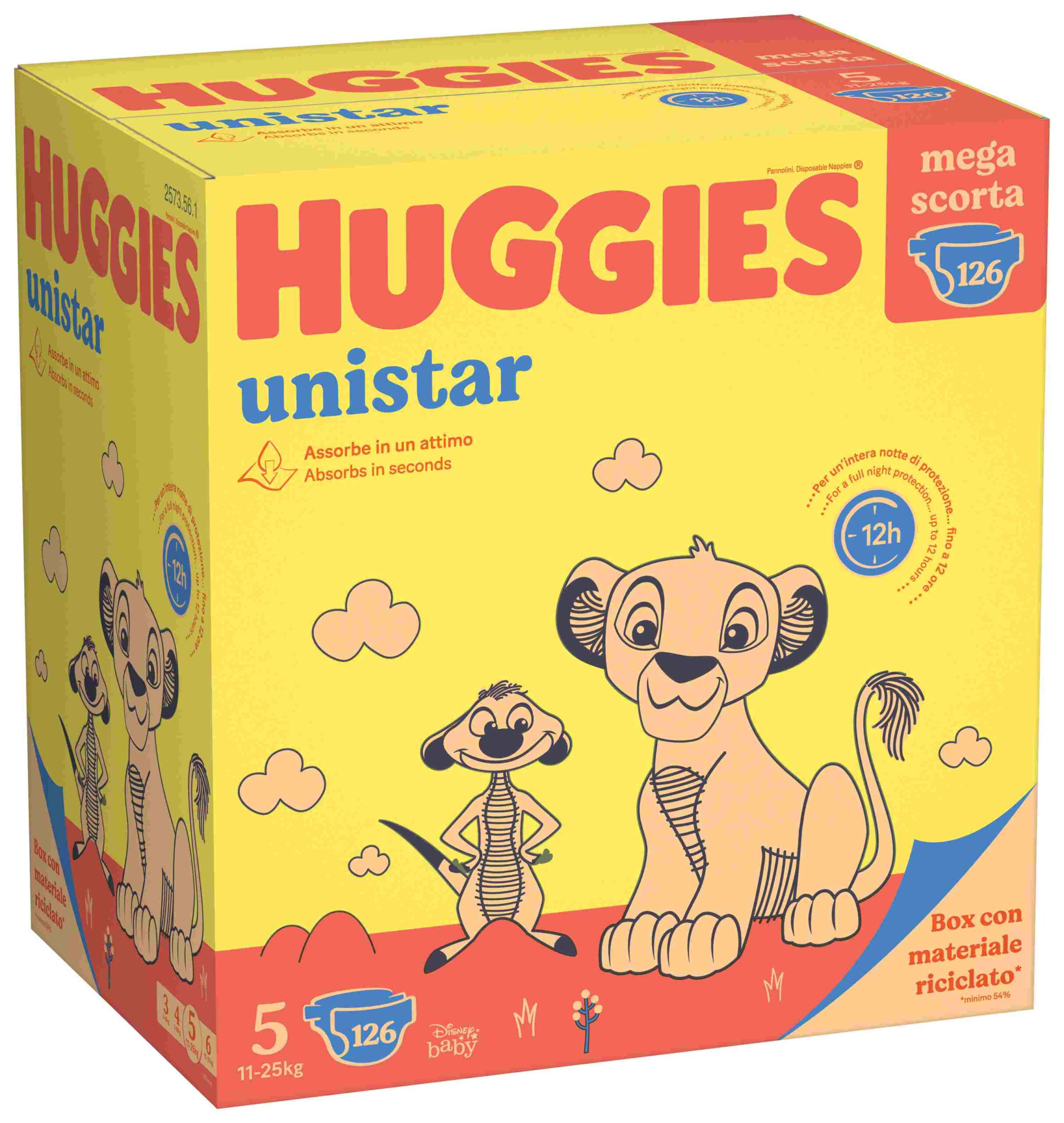 Huggies Unistar pannolini taglia 5 126 pz 11-25 kg