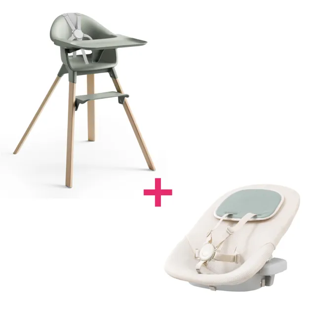 Stokke Clikk Seggiolone Glacier Green + Newborn Set