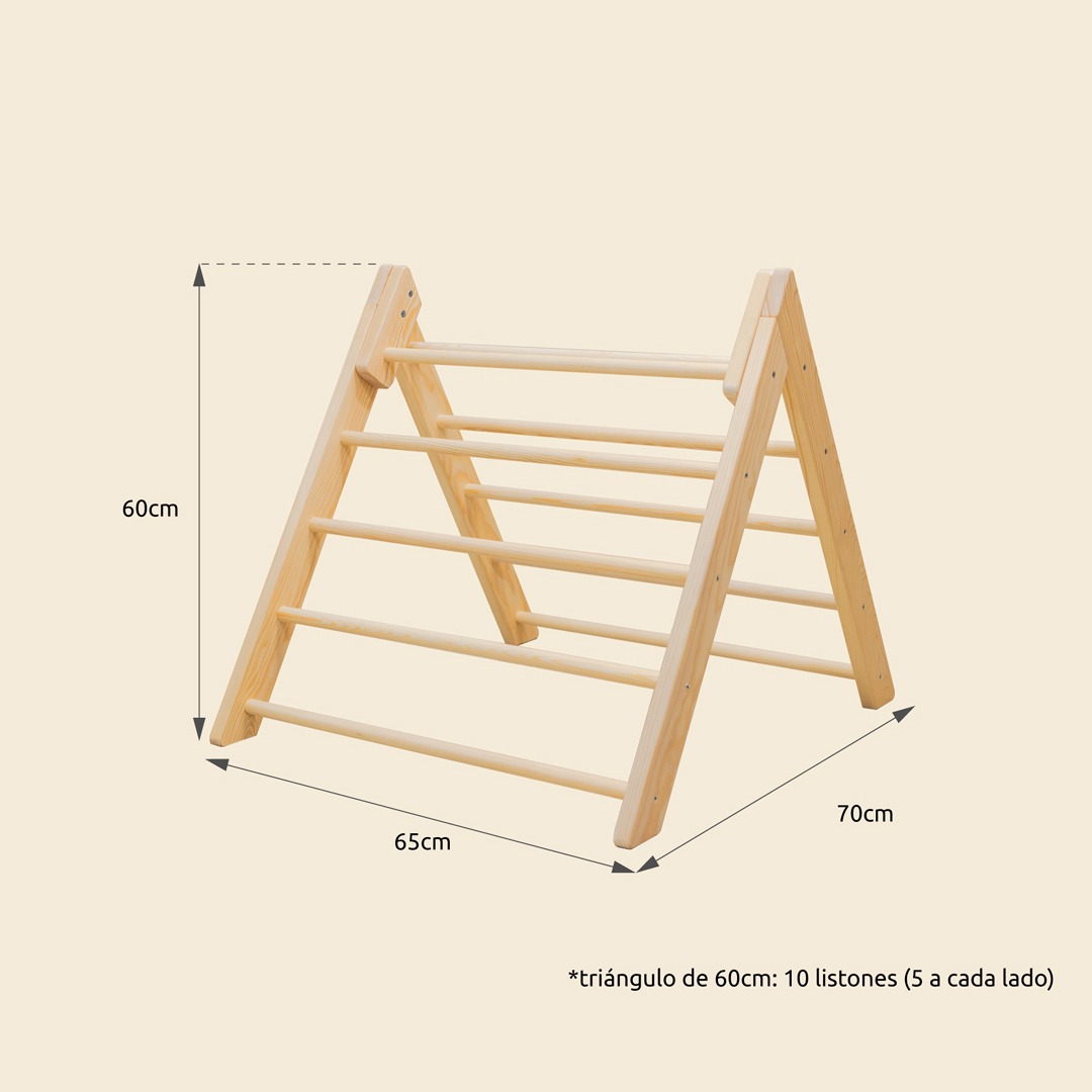 The Dida triangolo Pikler legno naturale 60 cm