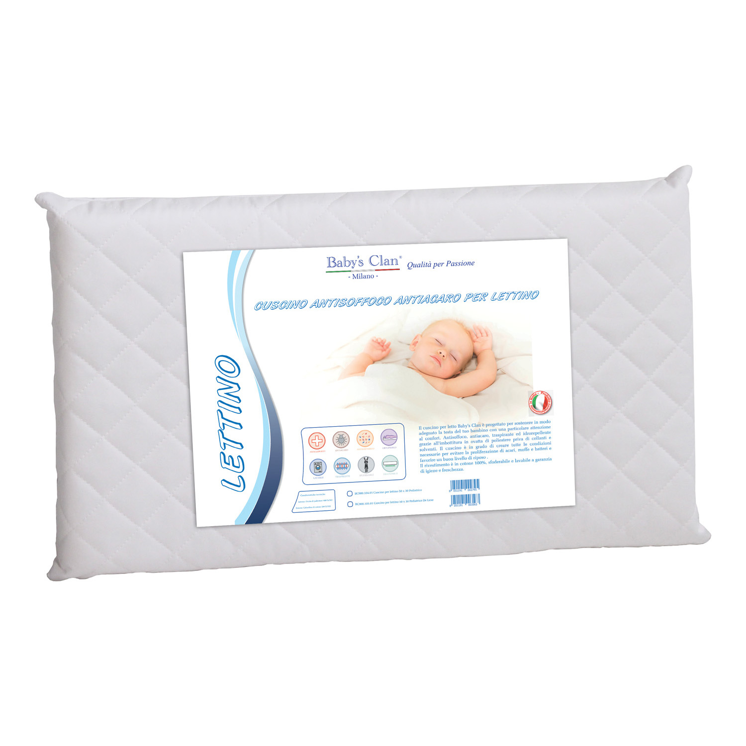 Baby's Clan Pediatrico Deluxe cuscino lettino antisoffoco