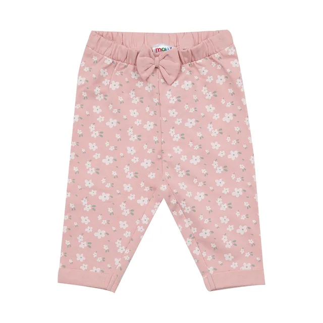 Toys Center Baby pantalone felpato bimba rosa fiori