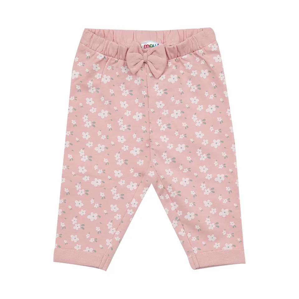 Toys Center Baby pantalone felpato bimba rosa fiori
