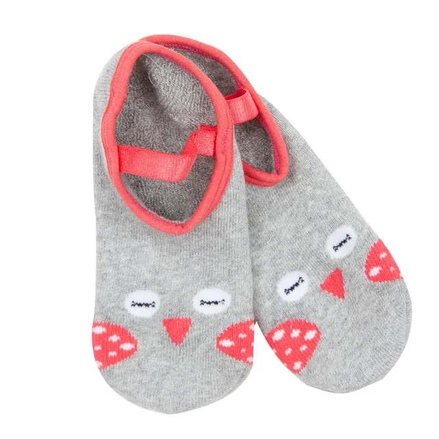 Mawi ballerina antiscivolo bimba gufo calzini gommini grigio