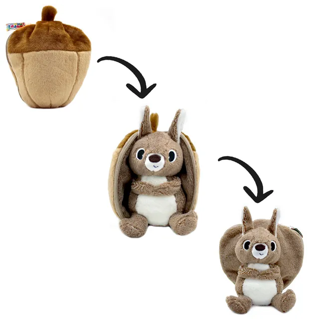 Les Déglingos Flipetz Noiset peluche scoiattolo marrone 20 cm