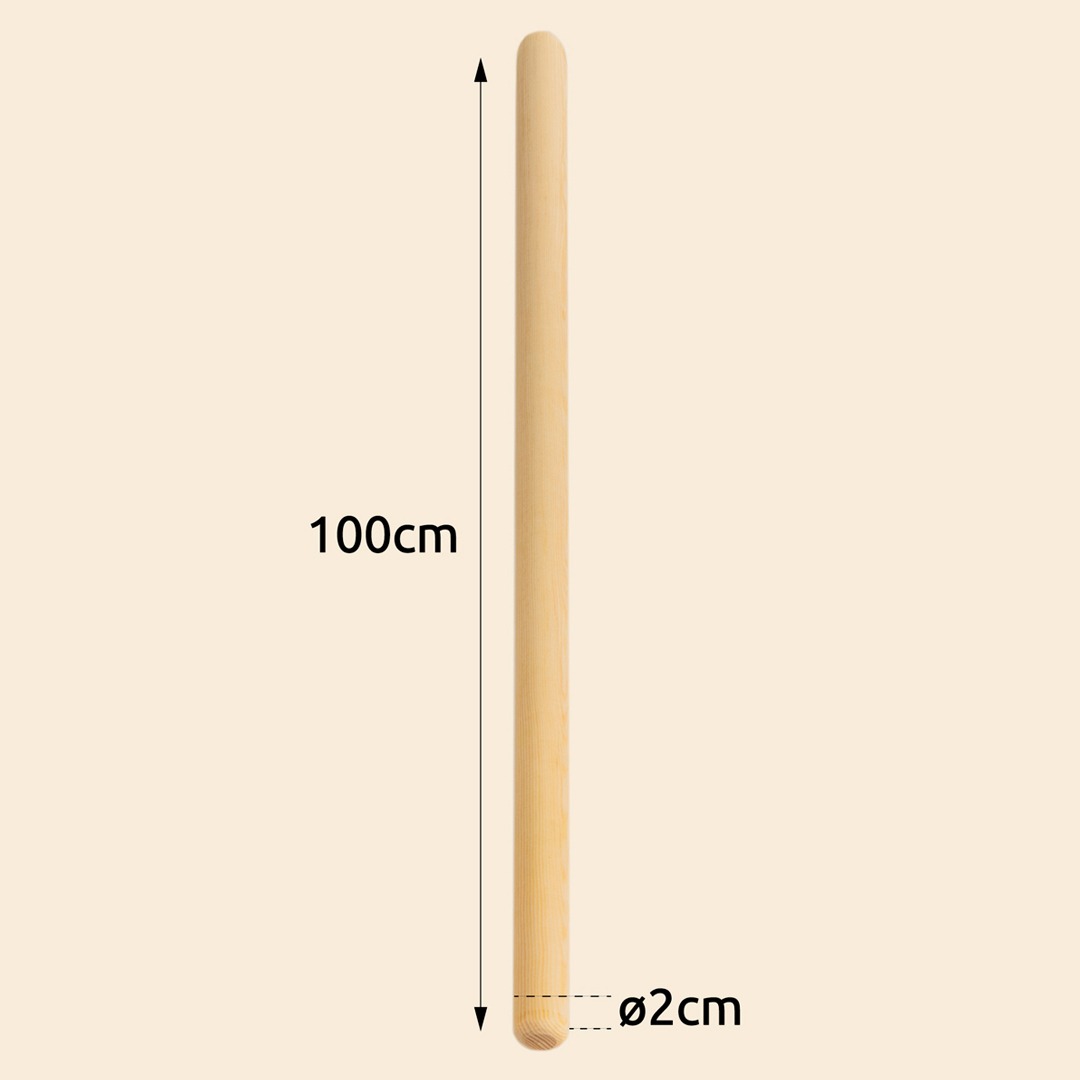 The Dida Bastone di Legno Naturale 100 cm psicomotricità