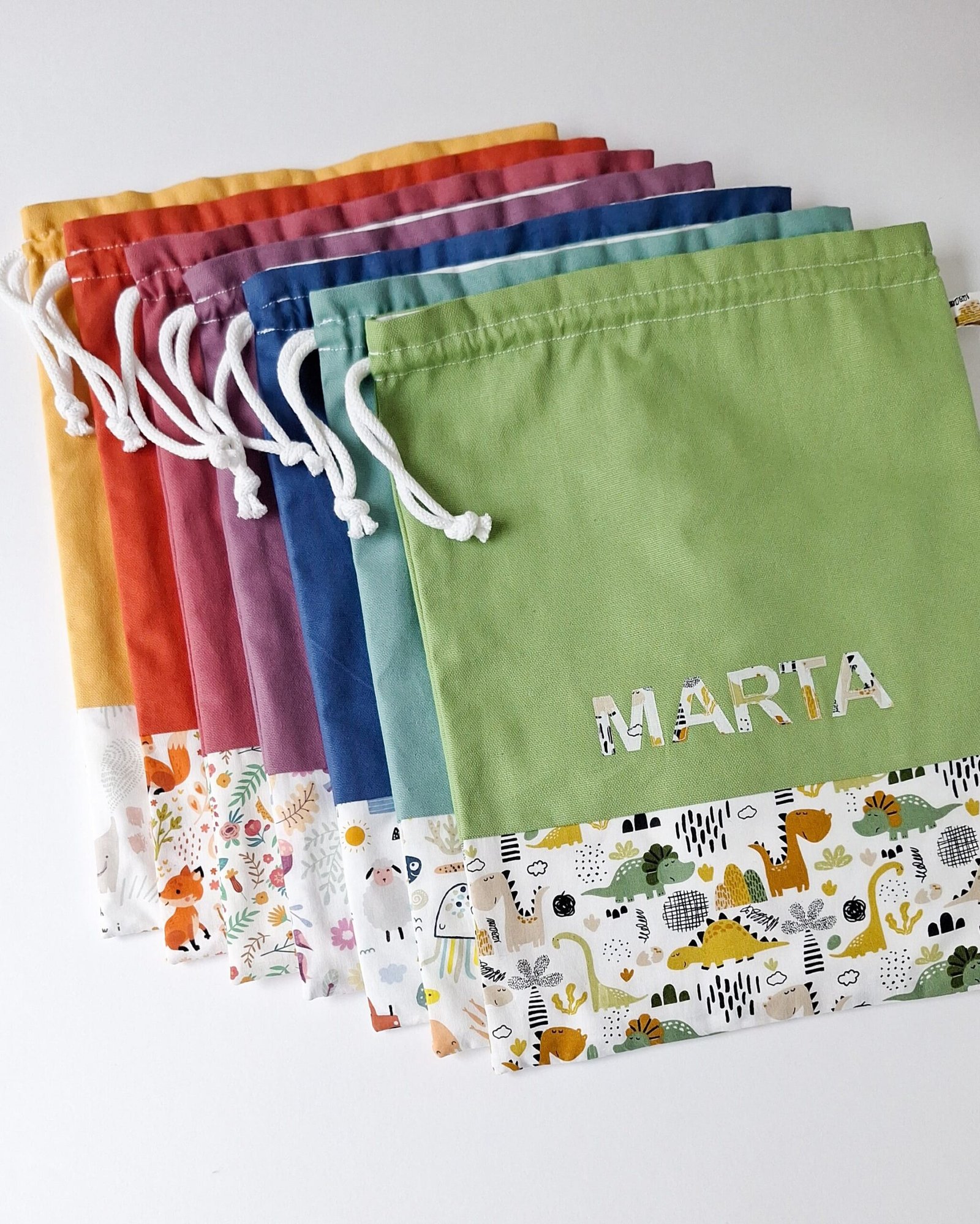 M'Amélie Creations Sacco Cambio Cotone Personalizzato Asilo