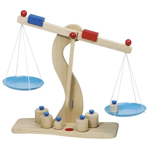 The Dida Bilancia Legno con Pesi 6 Pezzi