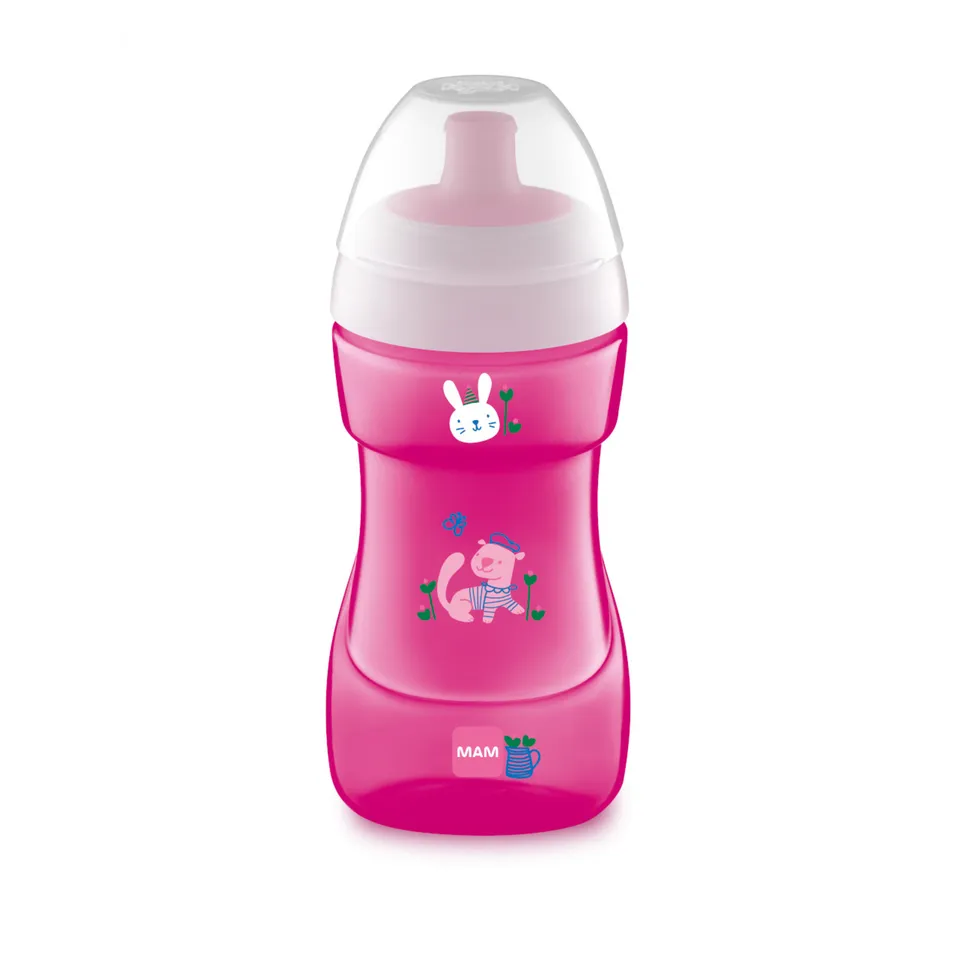 MAM Sports Cup tazza antigoccia 330 ml rosa BPA free