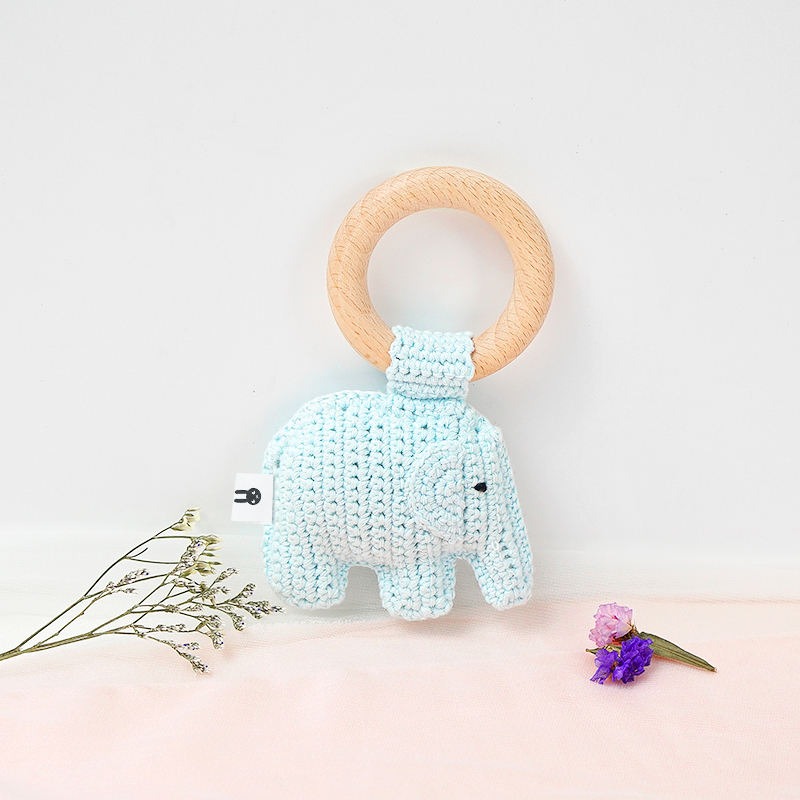 Piccoli Toys Adolfo sonaglio uncinetto elefante cotone