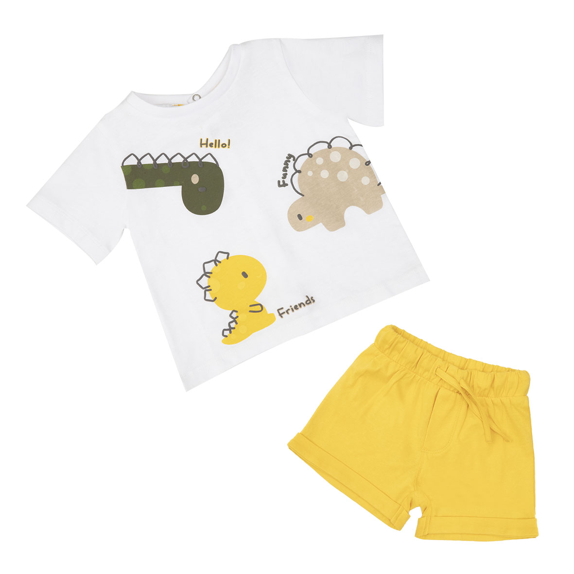 Toys Center Baby Dino Completo Bimbo T-Shirt + Short Giallo