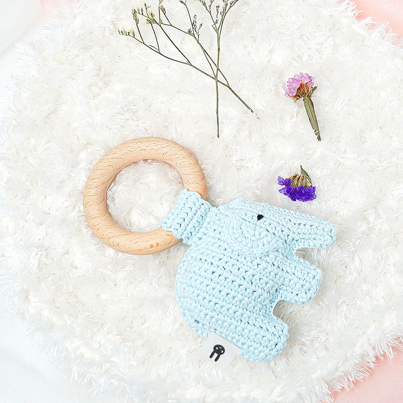 Piccoli Toys Adolfo sonaglio uncinetto elefante cotone