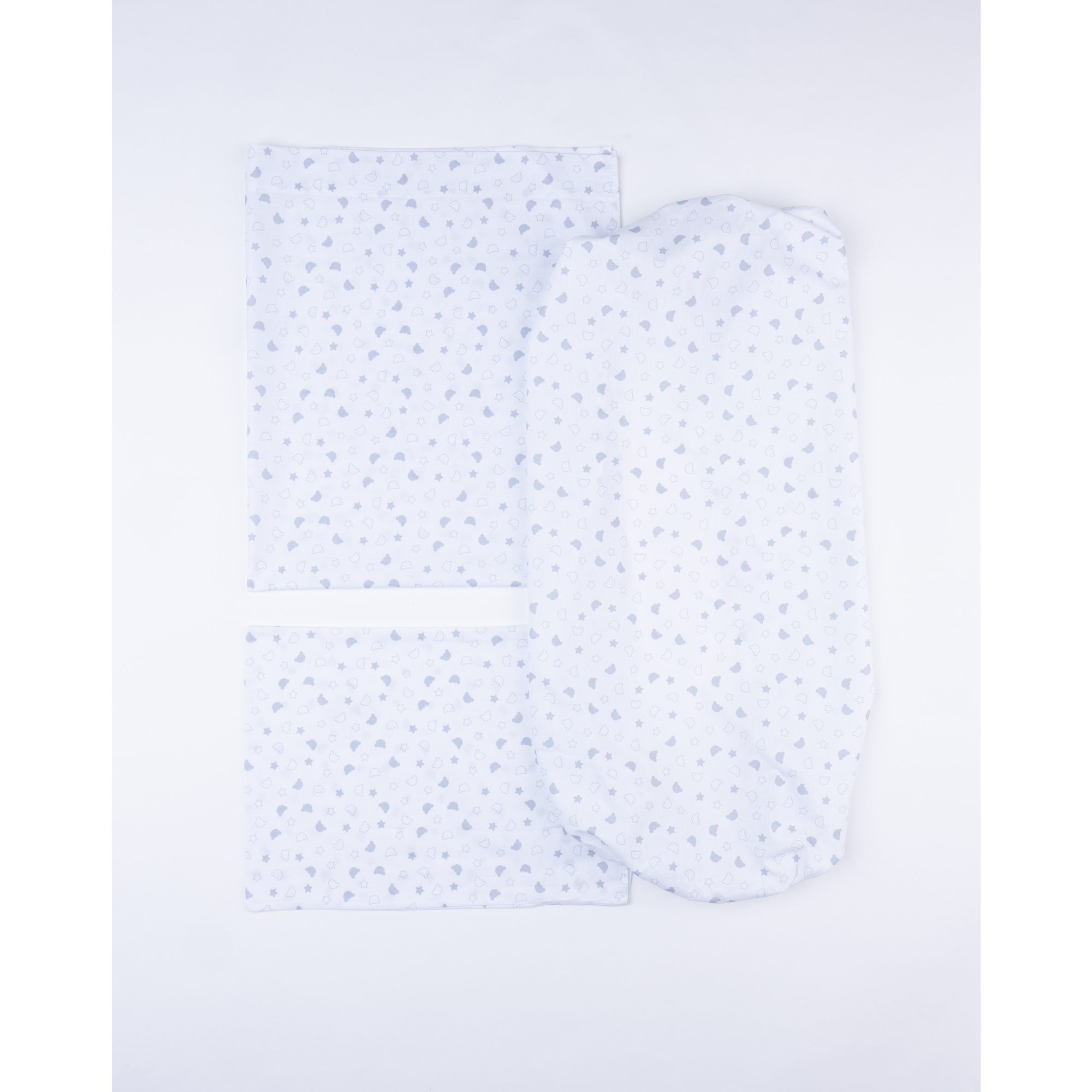 Giordani Outline Completo Lenzuola Maxi Culla 3 Pezzi Grigio