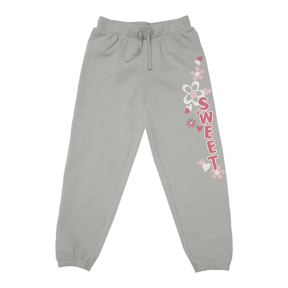 Mawi pantalone felpa con stampa elastico fondo gamba