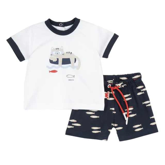 Chicco Completo Maglietta e Pantaloncini Bimbo Cotone