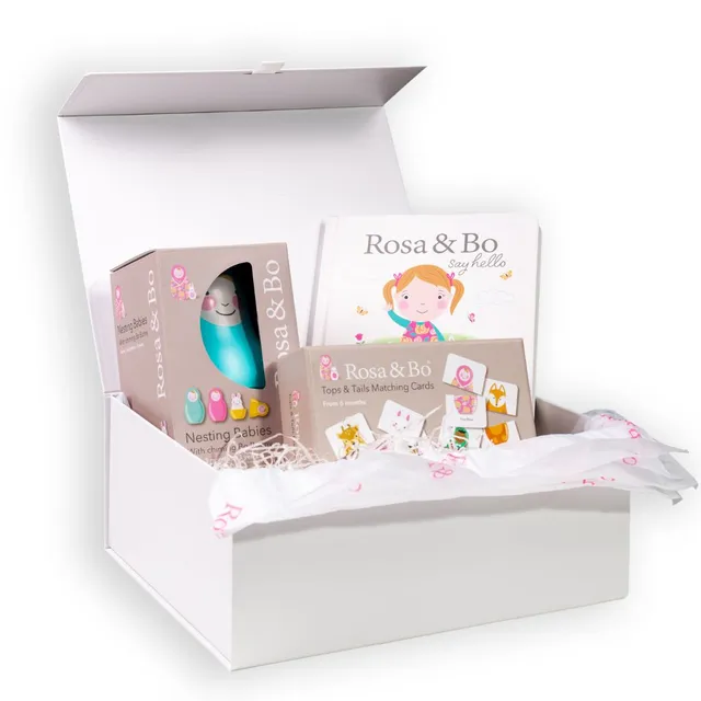 Rosa & Bo Rainbow cofanetto regalo bimbi 3 pezzi