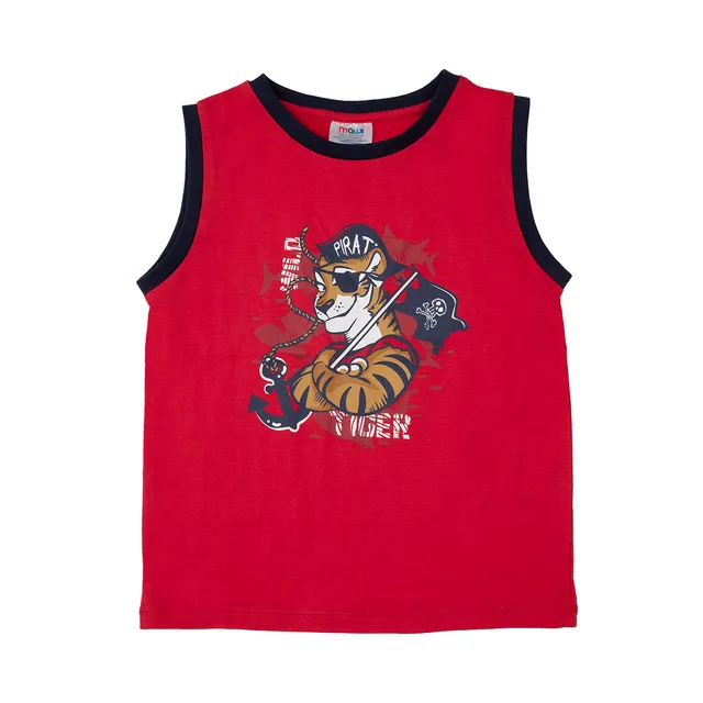 Toys Center Baby canotta bimbo rossa Tiger jersey cotone