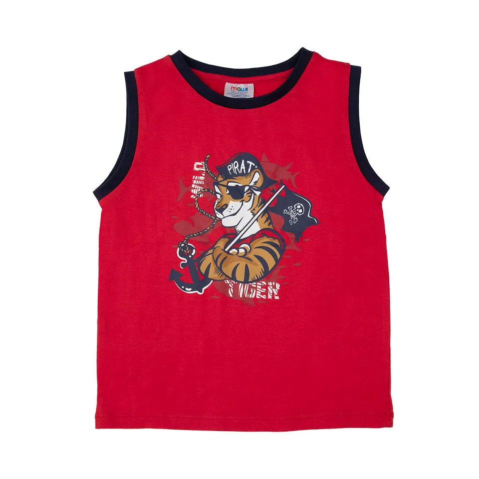 Toys Center Baby canotta bimbo rossa Tiger jersey cotone