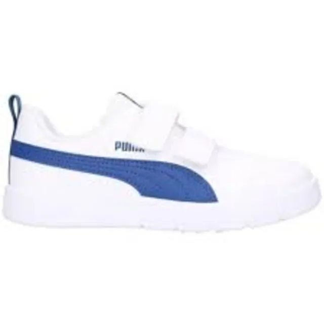 Puma Courtflex V3 V PS sneakers bimbo bianco blu riciclate