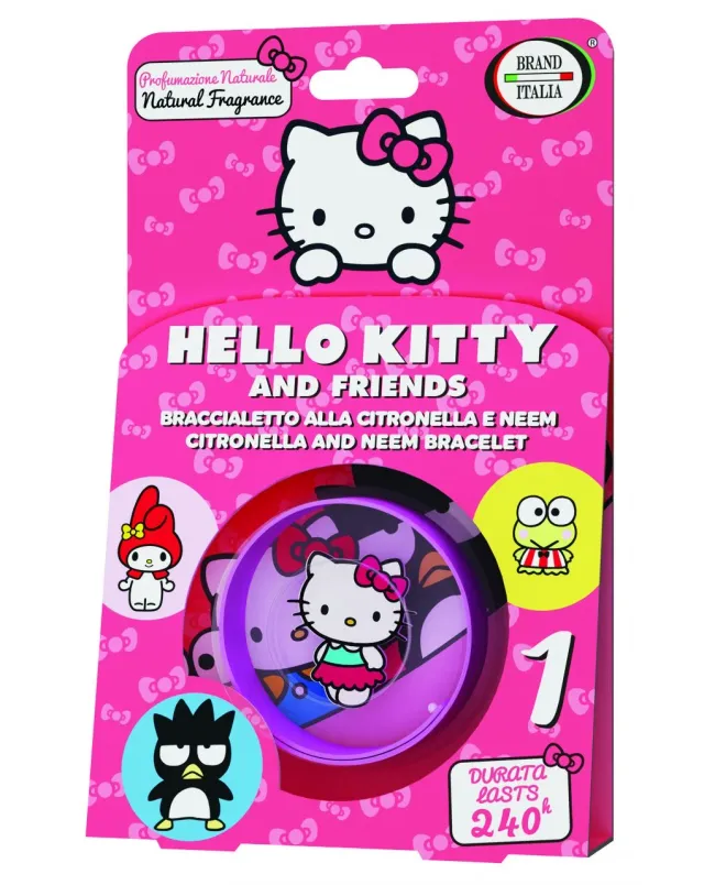 Hello Kitty and Friends braccialetto citronella antizanzare neem