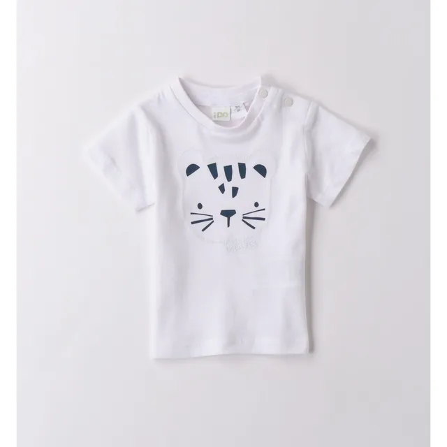 iDO t-shirt bimbo bianca cotone stampa tigre 1-24 mesi