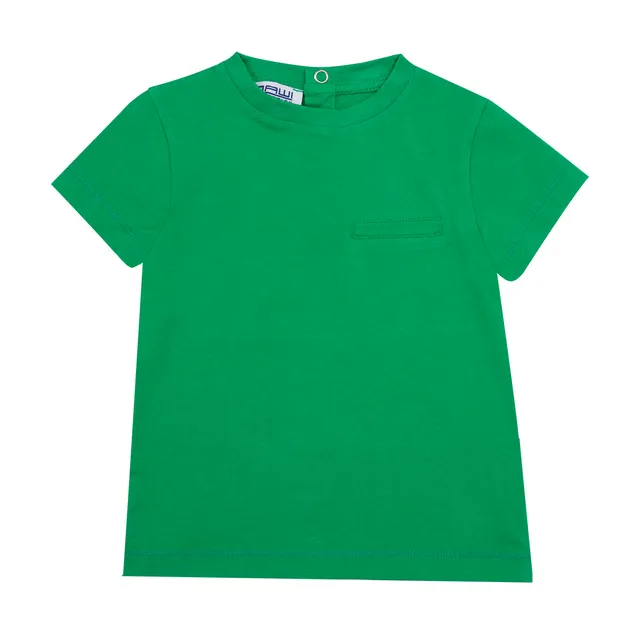 Mawi Toys Center Baby t-shirt bimbo cotone verde taschino