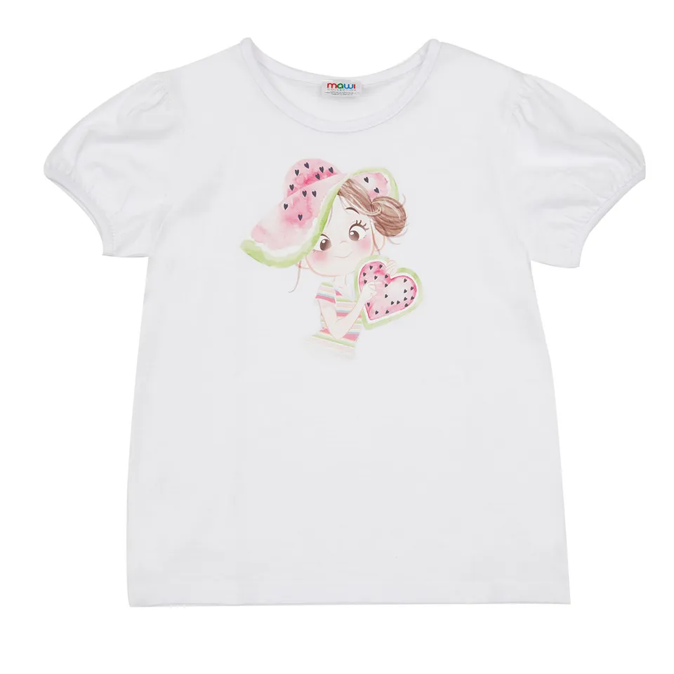 Toys Center Baby maglietta jersey bimba bianca simpatica bambina