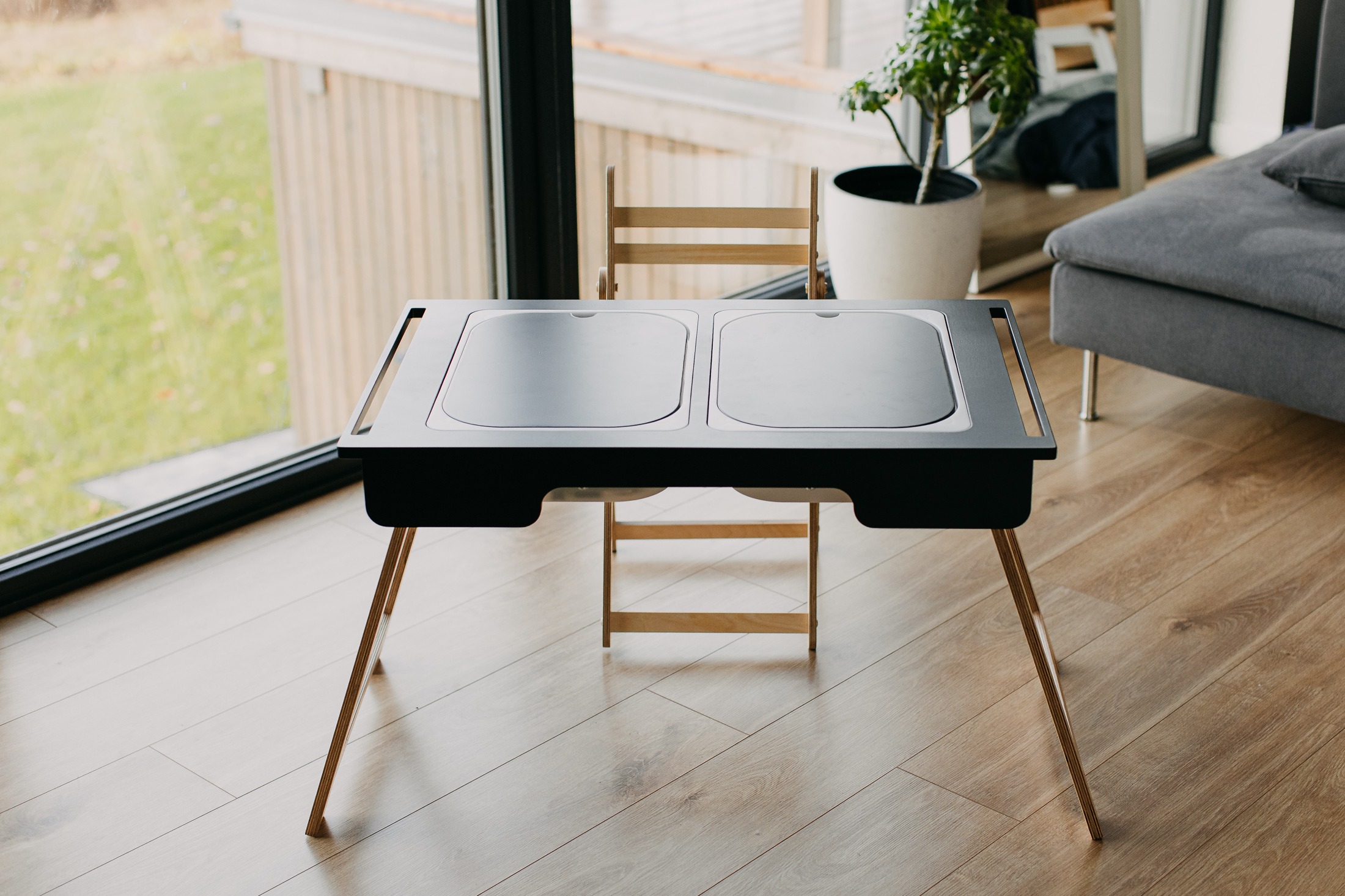 The Dida Tavolo Sensoriale Legno 2 Vaschette Betulla