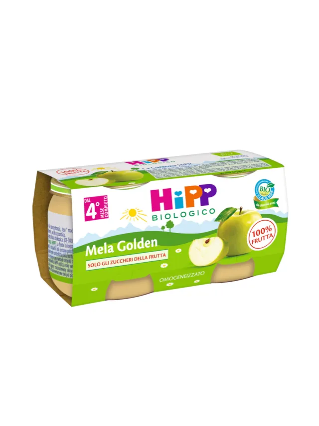 HiPP omogeneizzato mela golden bio 2x80g dal 4 mese