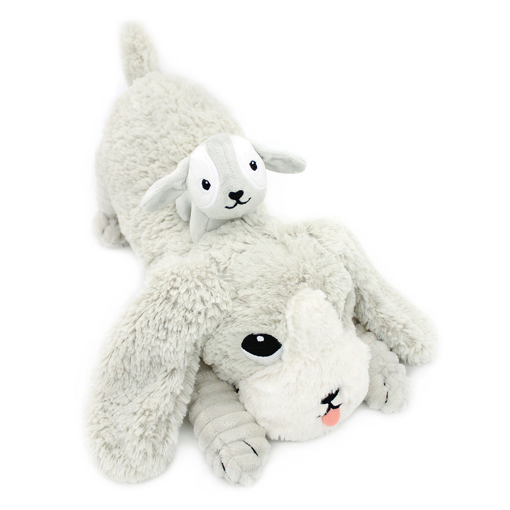 Les Déglingos Ptipotos Toutou Peluche Cane Mamma Grigio