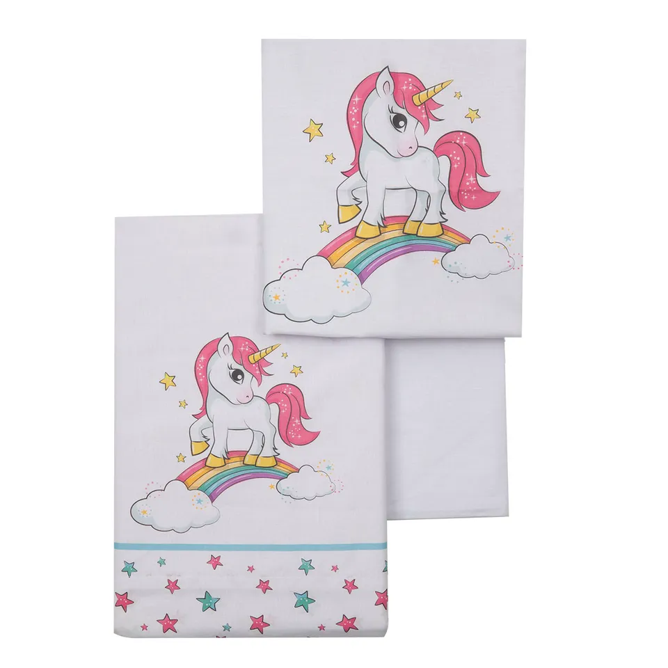 Mawi Unicorno set lenzuola lettino 3 pezzi rosa