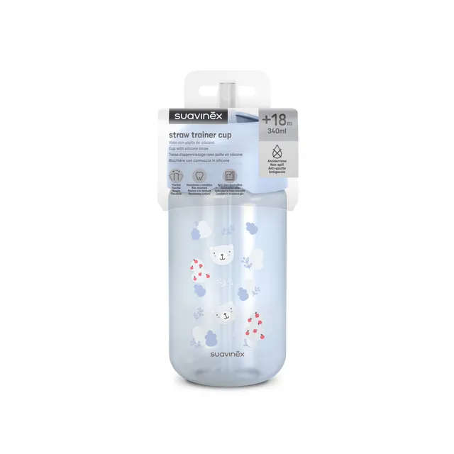 Suavinex Wild&Free Tazza Cannuccia 340ml Azzurra 18M