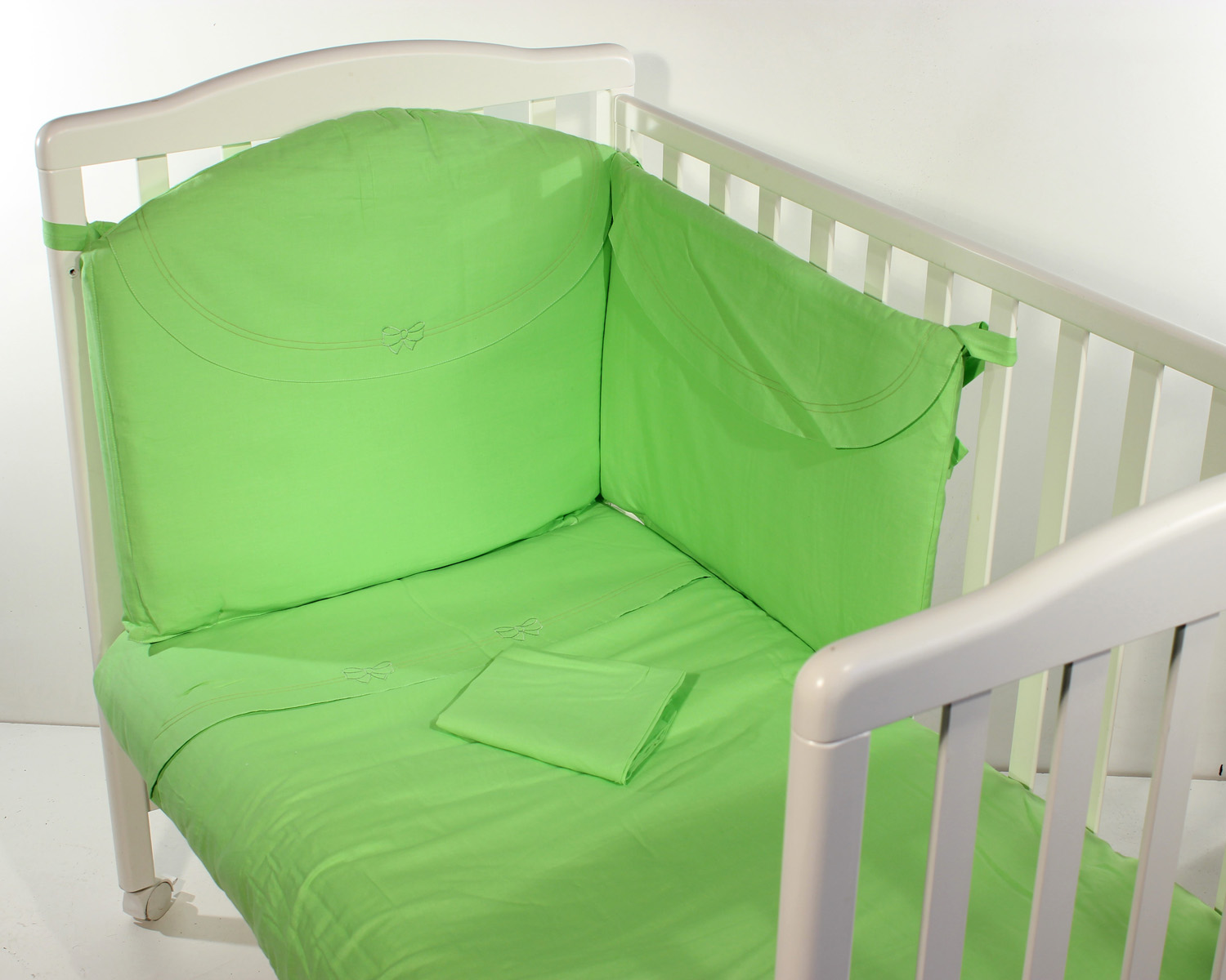 Baby's Clan Fiocco completo lettino 3 pezzi ricamato