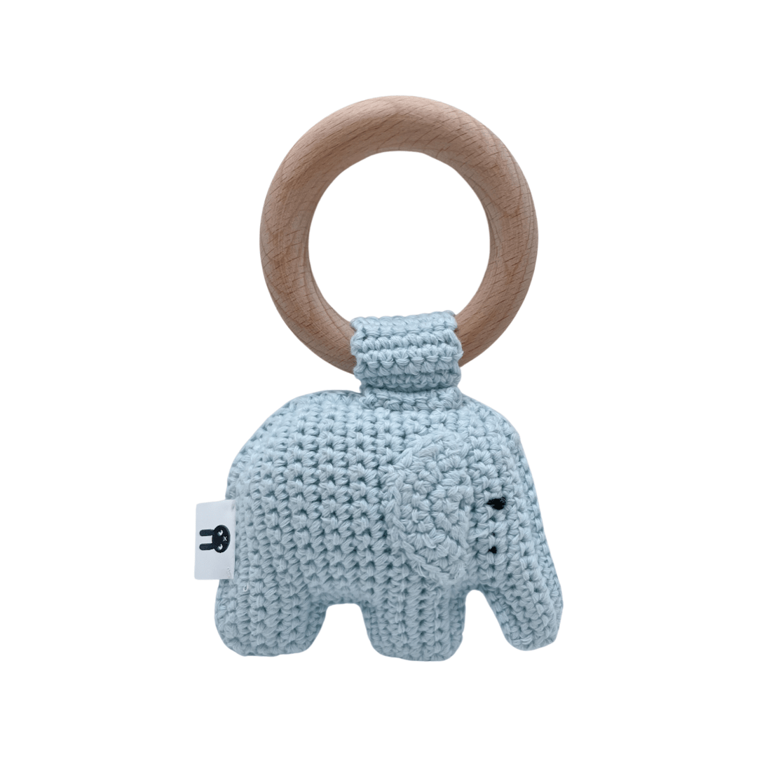 Piccoli Toys Adolfo sonaglio uncinetto elefante cotone