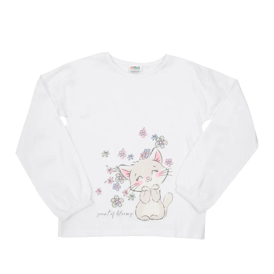 Toys Center Baby Gattino maglia bimba manica lunga bianca