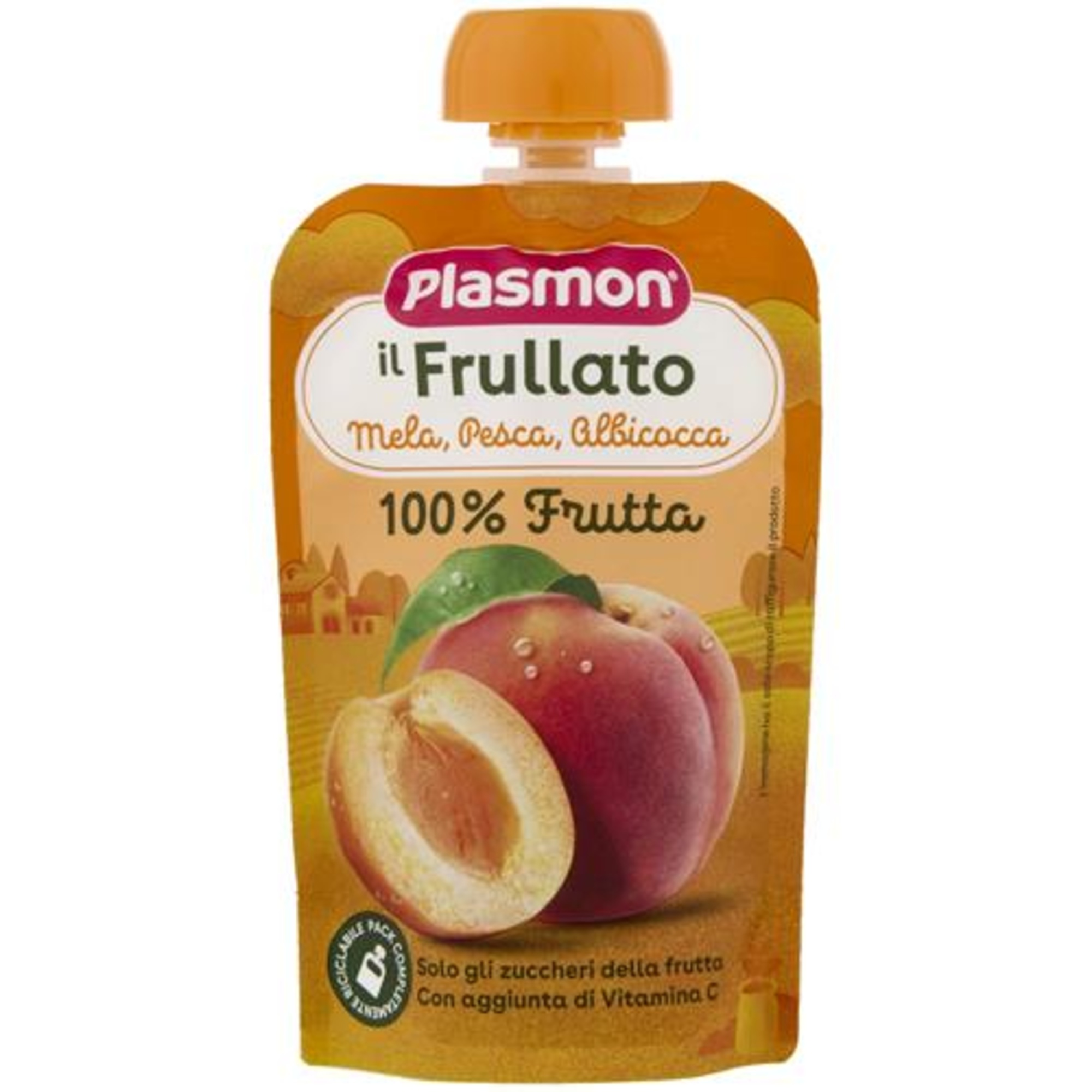 Plasmon Pouch Mela Pesca Albicocca 100 g dai 6 mesi