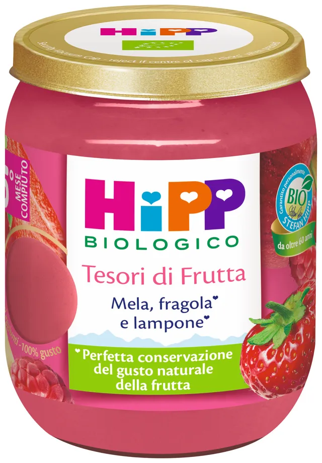 HiPP Tesori di Frutta omogeneizzato mela fragola lampone
