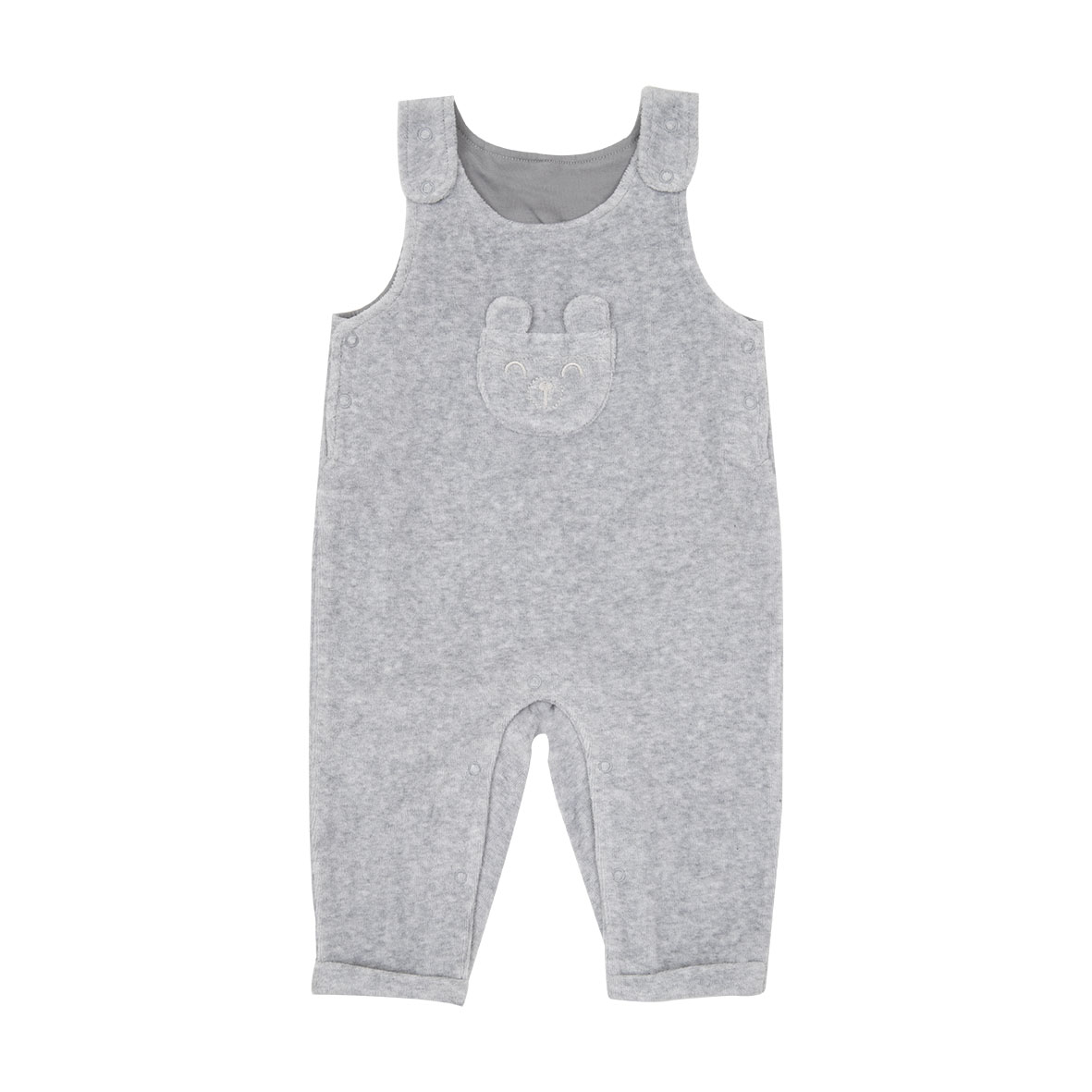 Toys Center Baby salopette ciniglia grigia con tasca