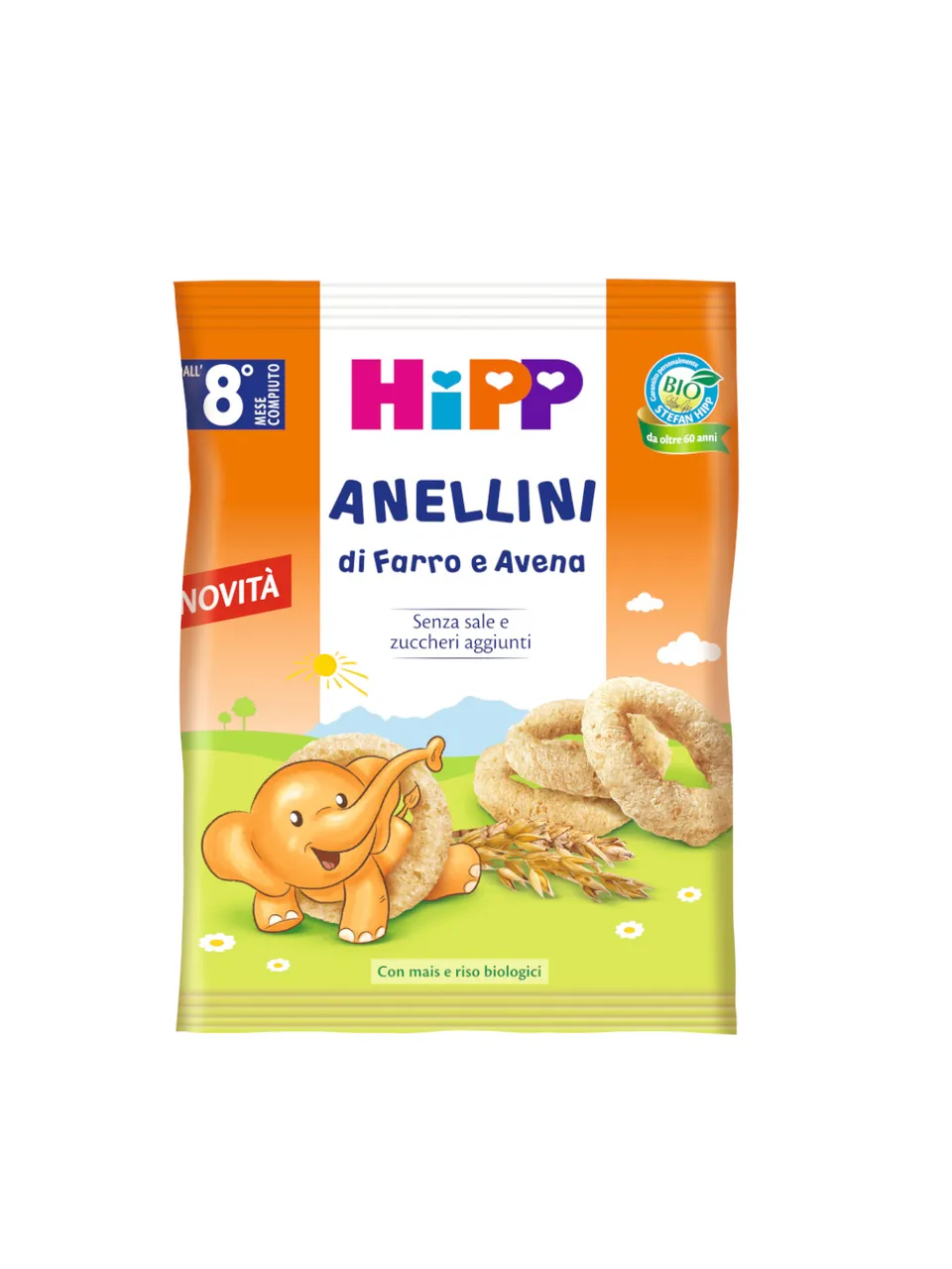 HiPP Anellini Farro Avena snack bio 30 g da 8 mesi