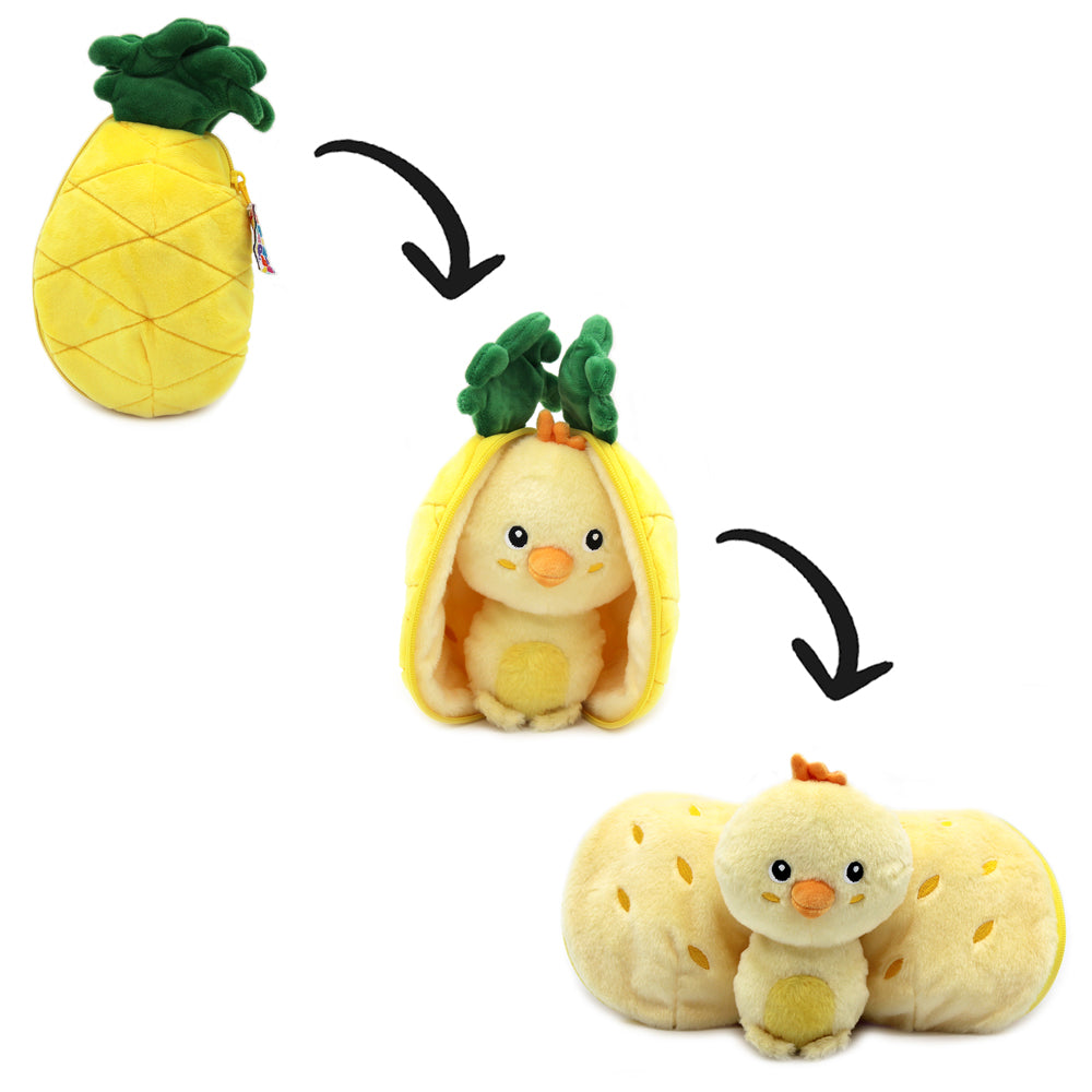 Les Deglingos Flipetz Nugget peluche pulcino ananas