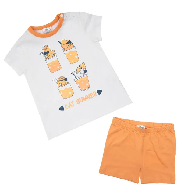 Toys Center Baby Cat Summer pigiama bimba jersey arancione