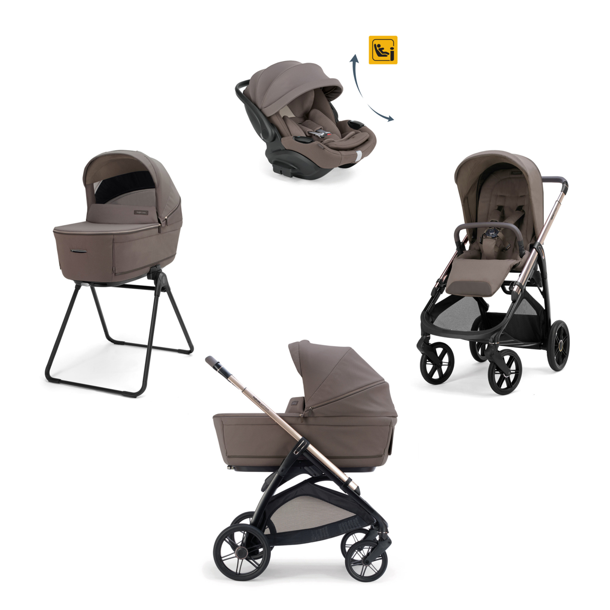 Inglesina Aptica System Quattro trio Essence Mokka