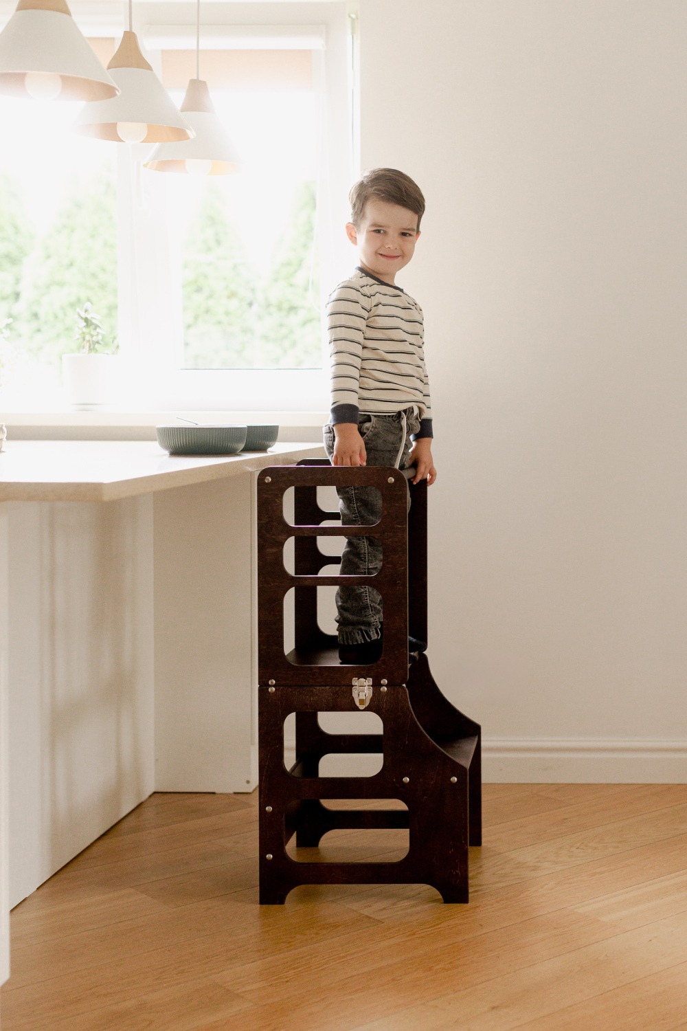 The Dida Montessori Torre Apprendimento Espresso Brown