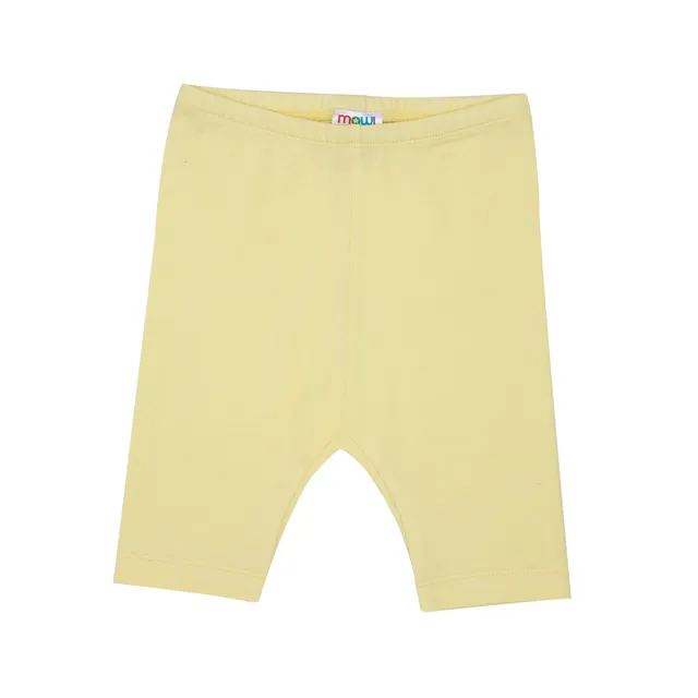 Legging bimba 3/4 jersey basic giallo elastico stretch